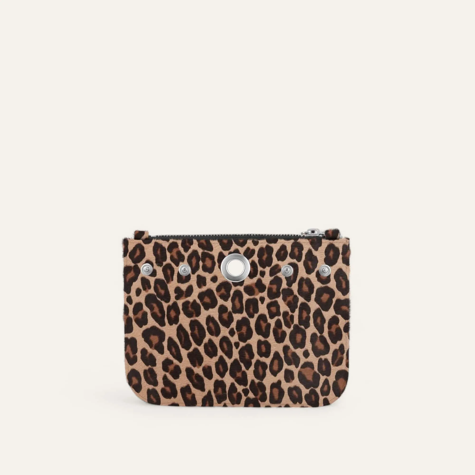 Lily | Leopard with Silver hardware