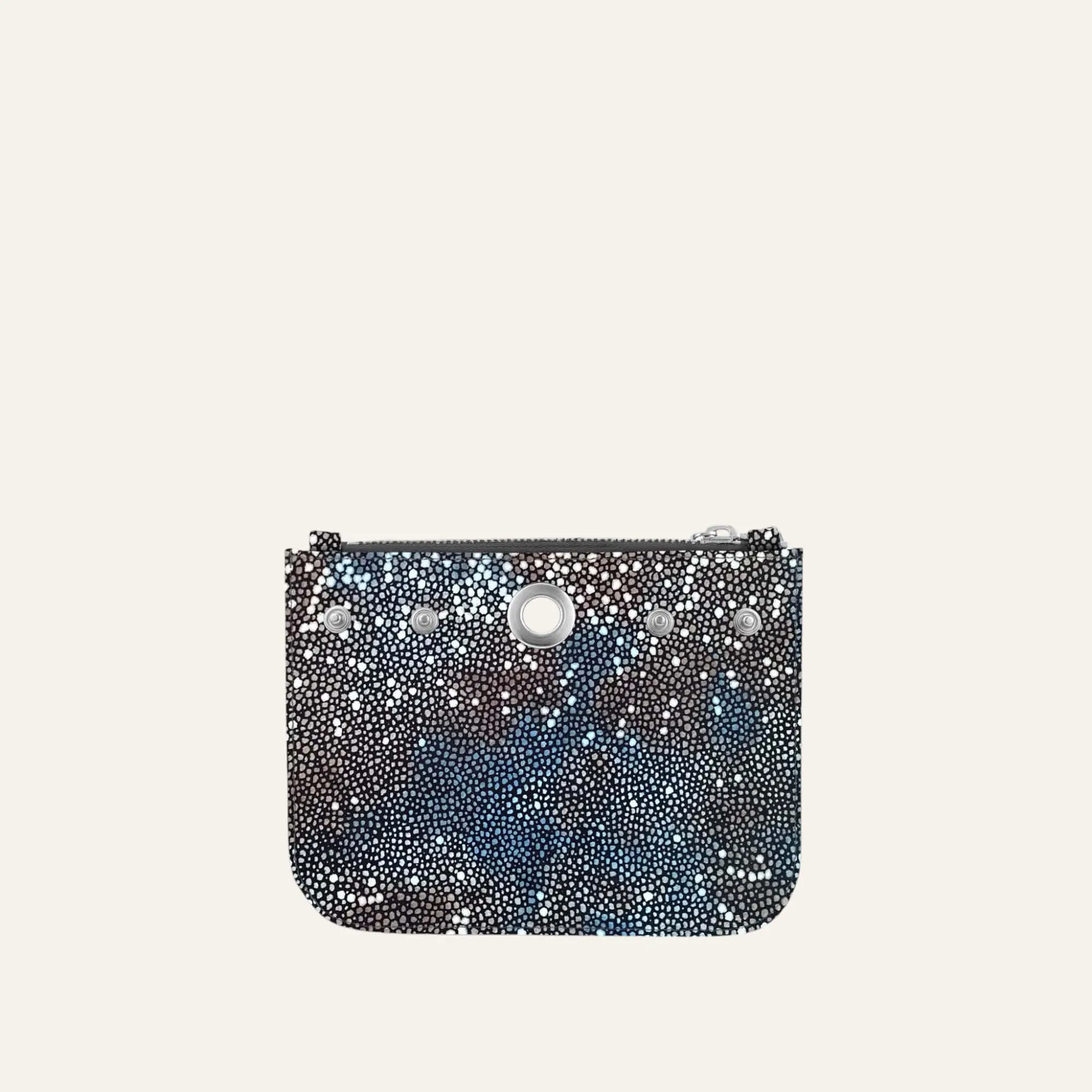 Lily | Multi Colour Shagreen with Silver hardware