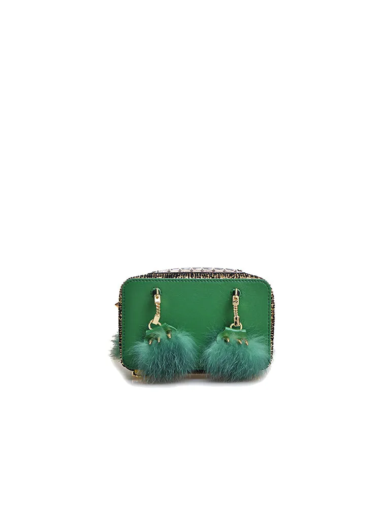Little Mons Jacquard with Leather Backpack Medium