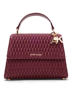 Medium ruched flap top handle with convertible strap