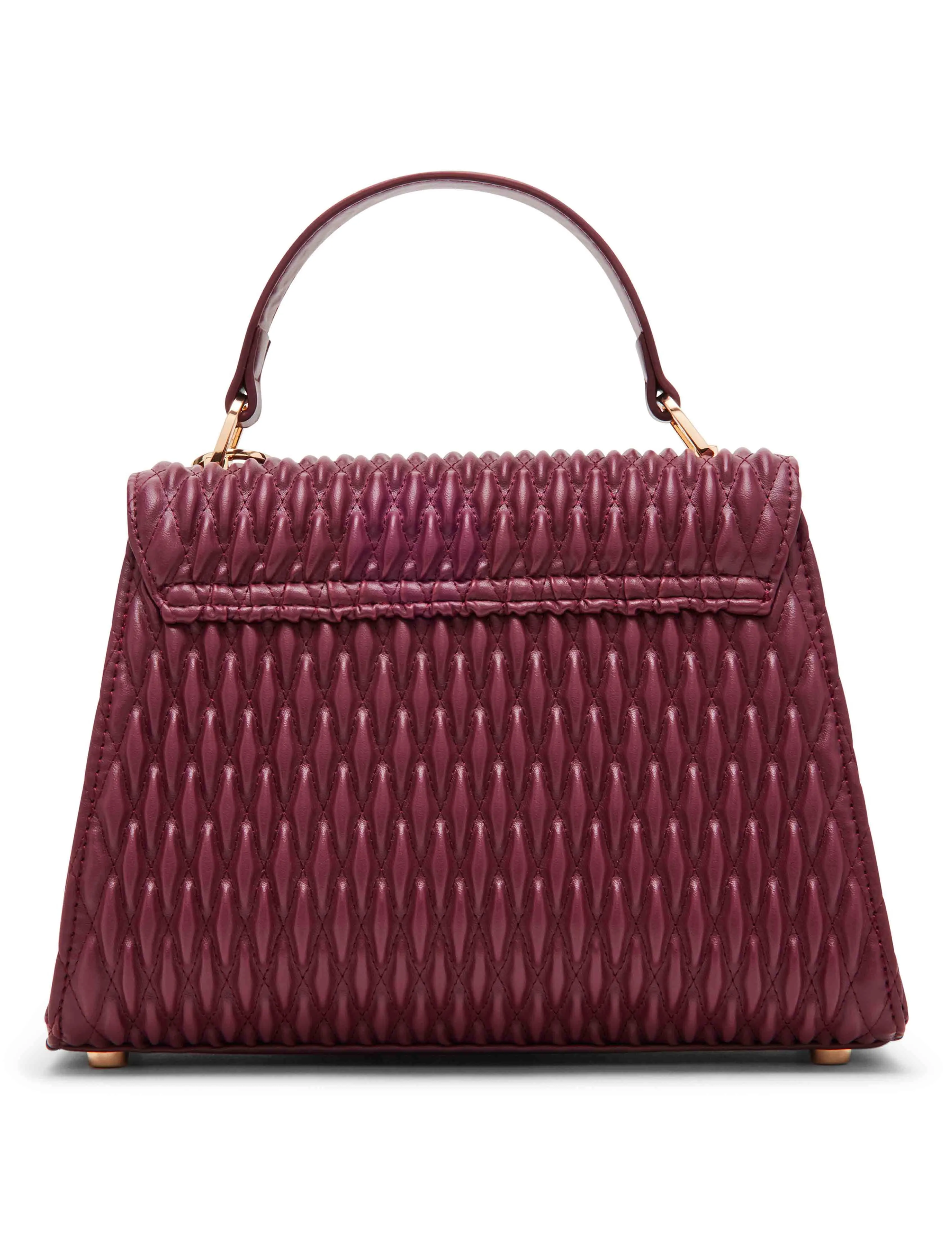 Medium ruched flap top handle with convertible strap