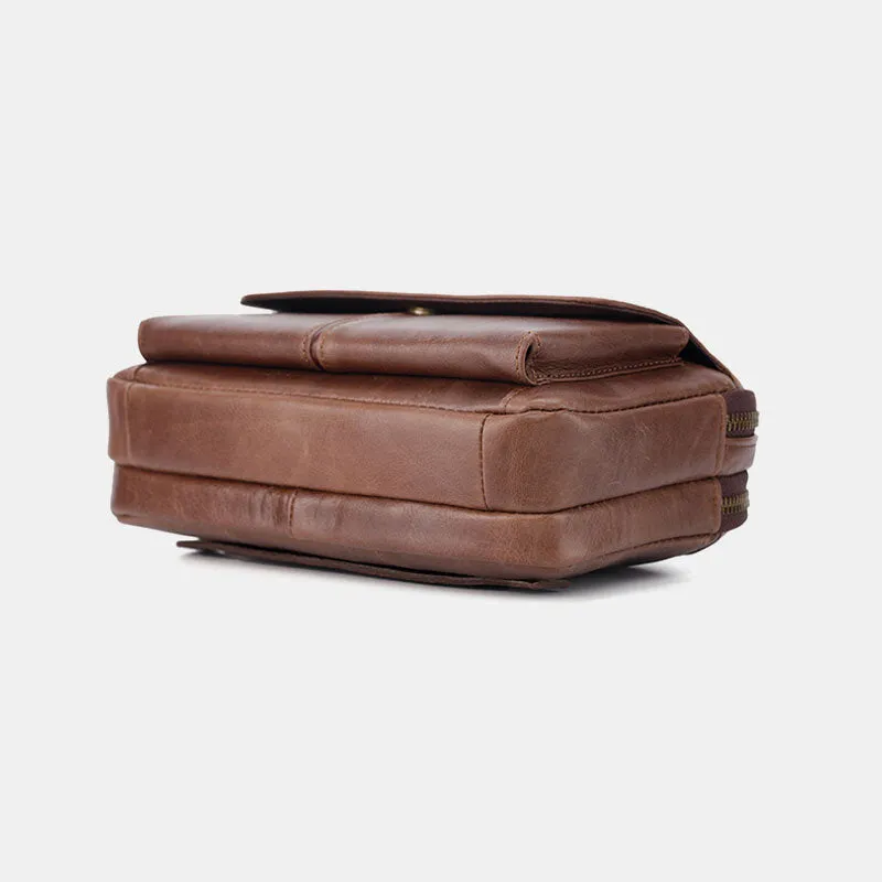 Men Genuine Leather Retro Casual Long Wallet Card Bag Clutch Bag