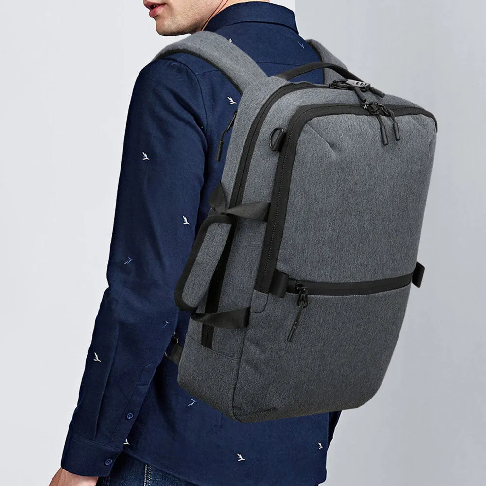 Men Large Capacity Waterproof Detachable Shoulder Strap 15.6 Inch Laptops Case Backpack Shoulder Bag Crossbody Bag