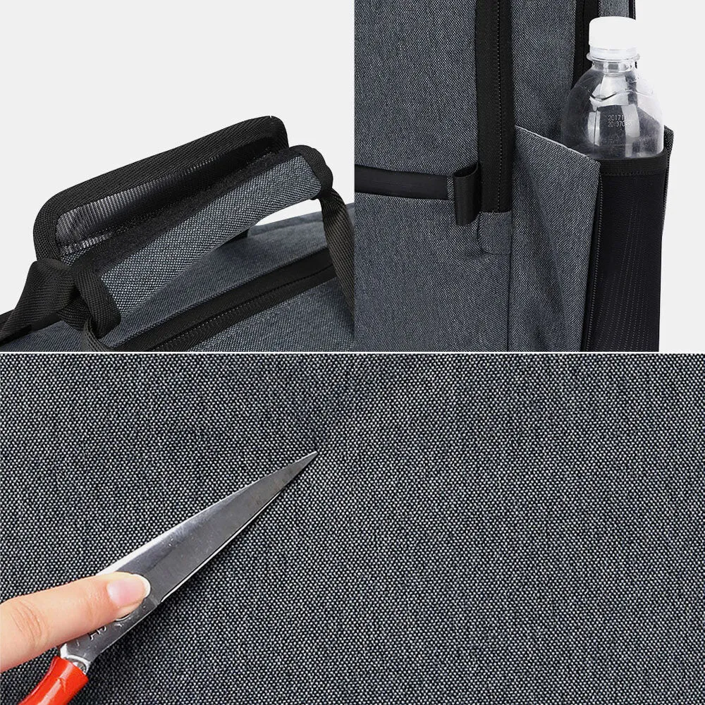 Men Large Capacity Waterproof Detachable Shoulder Strap 15.6 Inch Laptops Case Backpack Shoulder Bag Crossbody Bag