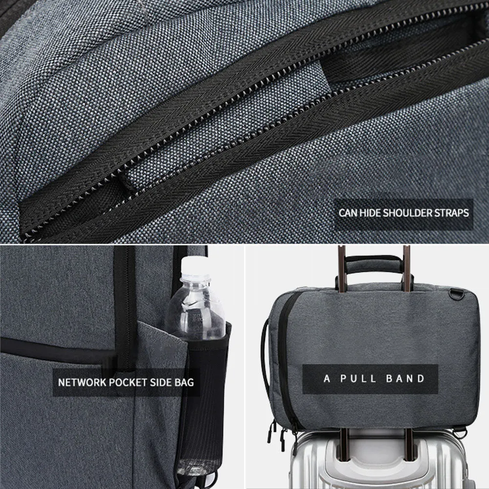 Men Large Capacity Waterproof Detachable Shoulder Strap 15.6 Inch Laptops Case Backpack Shoulder Bag Crossbody Bag