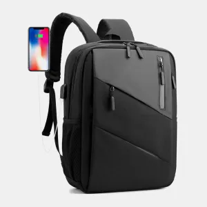Men Large Capacity With USB Charging Business Travel Outdoor School Bag 14 Inch Laptop Bag Backpack