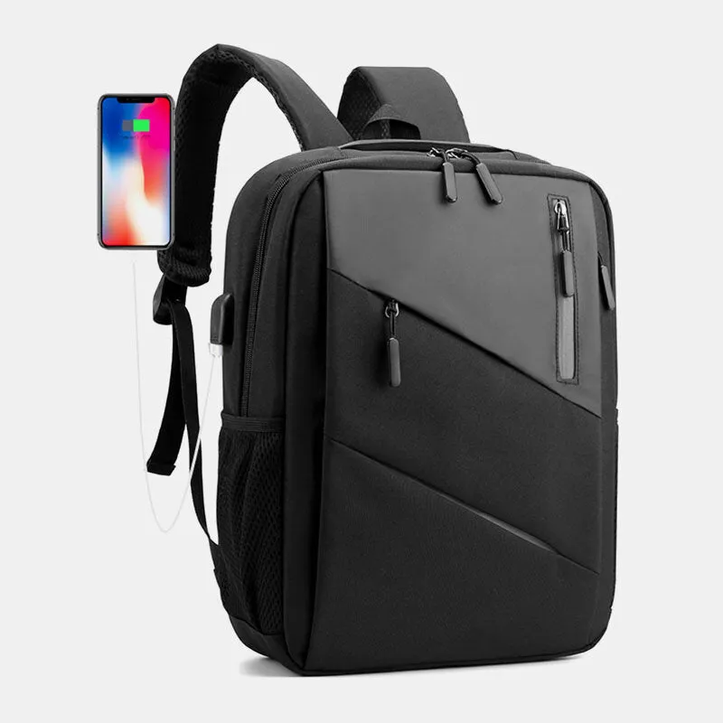 Men Large Capacity With USB Charging Business Travel Outdoor School Bag 14 Inch Laptop Bag Backpack