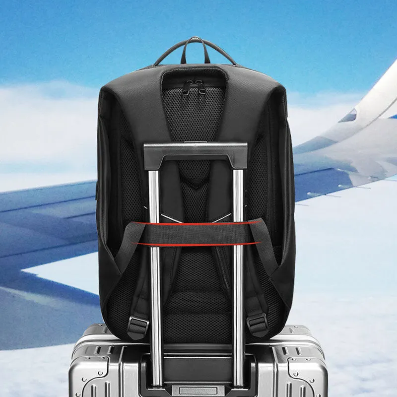 Men Multi-layer Space Large Capacity 17 Inch Laptop Business Work Bag With USB Charging Anti-theft Backpack