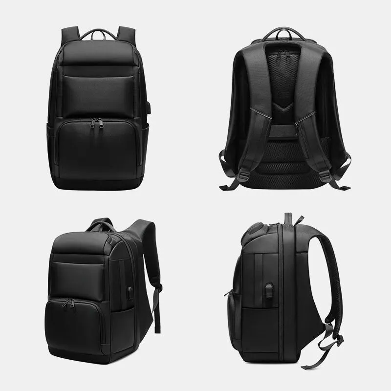 Men Multi-layer Space Large Capacity 17 Inch Laptop Business Work Bag With USB Charging Anti-theft Backpack
