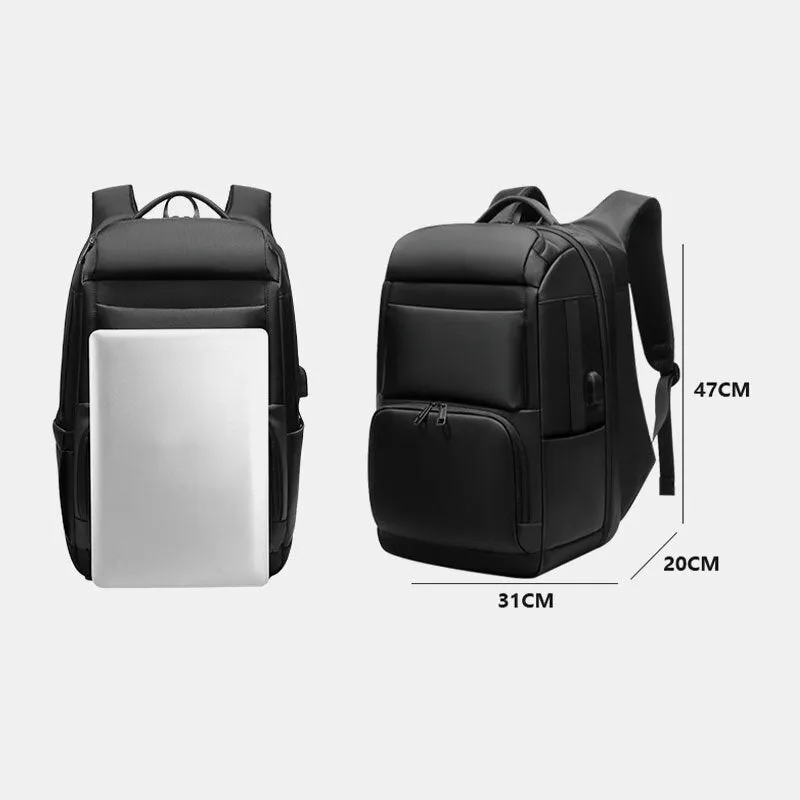 Men Multi-layer Space Large Capacity 17 Inch Laptop Business Work Bag With USB Charging Anti-theft Backpack