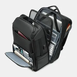 Men Multi-layer Space Large Capacity 17 Inch Laptop Business Work Bag With USB Charging Anti-theft Backpack