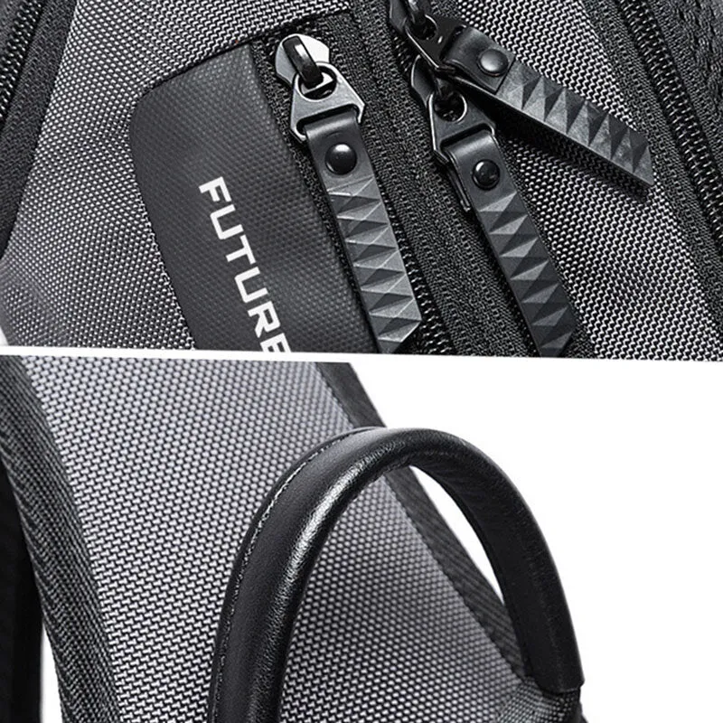 Men Multifunction Multi-pocket USB Charging Chest Bag Large Capacity 15.6 Inch Laptop Bag Crossbody Bags Shoulder Bag