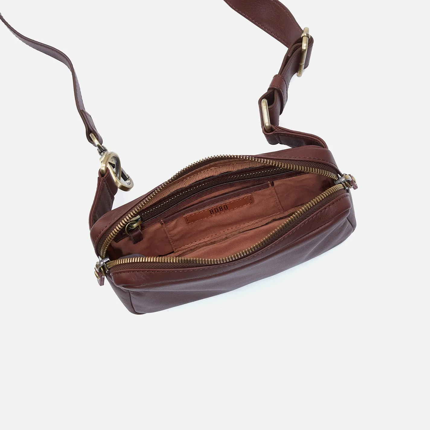 Men's Sling in Silk Napa Leather - Brown