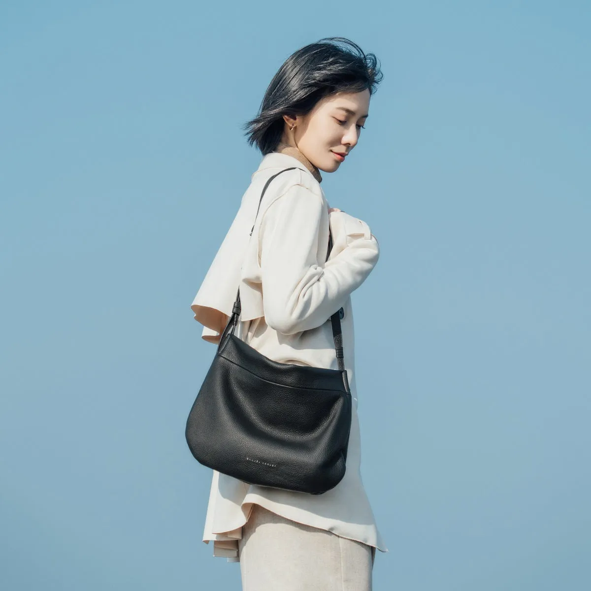 Merly Half-moon Leather Hobo