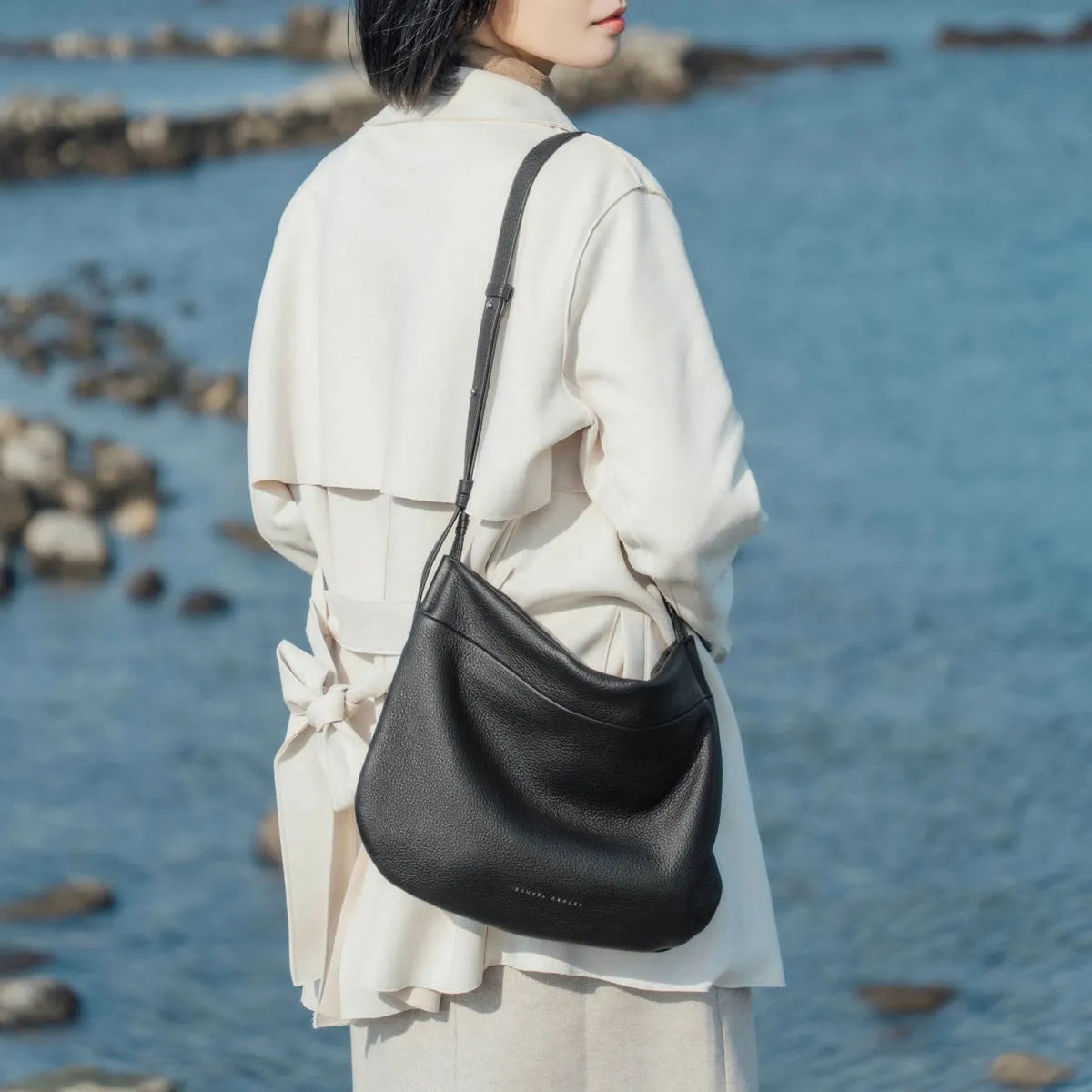 Merly Half-moon Leather Hobo