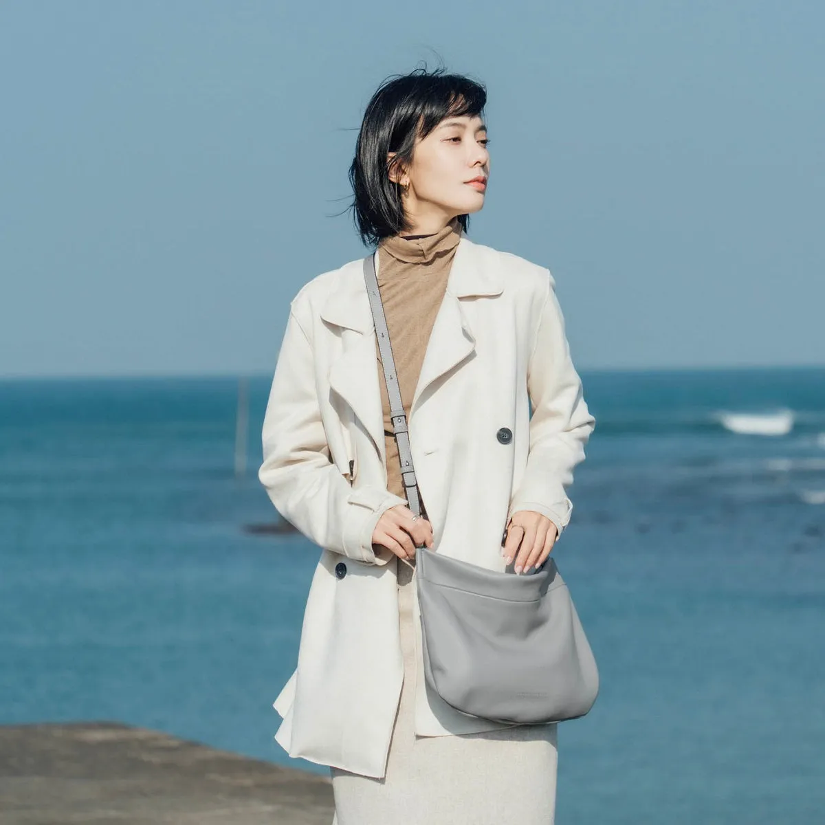 Merly Half-moon Leather Hobo