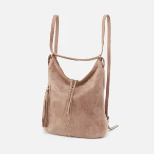 Merrin Convertible Backpack In Buffed Leather - Hazel
