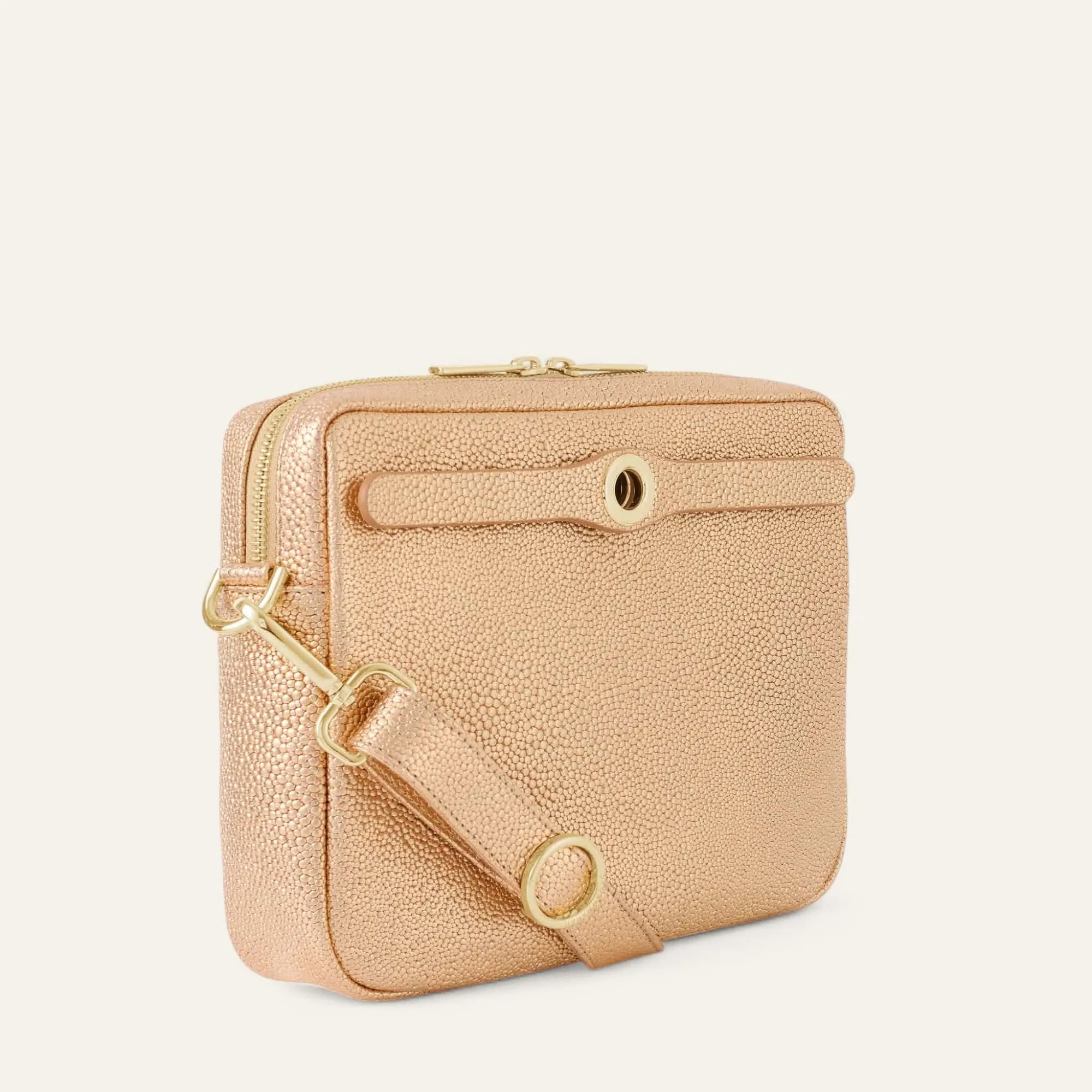 Mia Crossbody | Blush Rose with Gold hardware