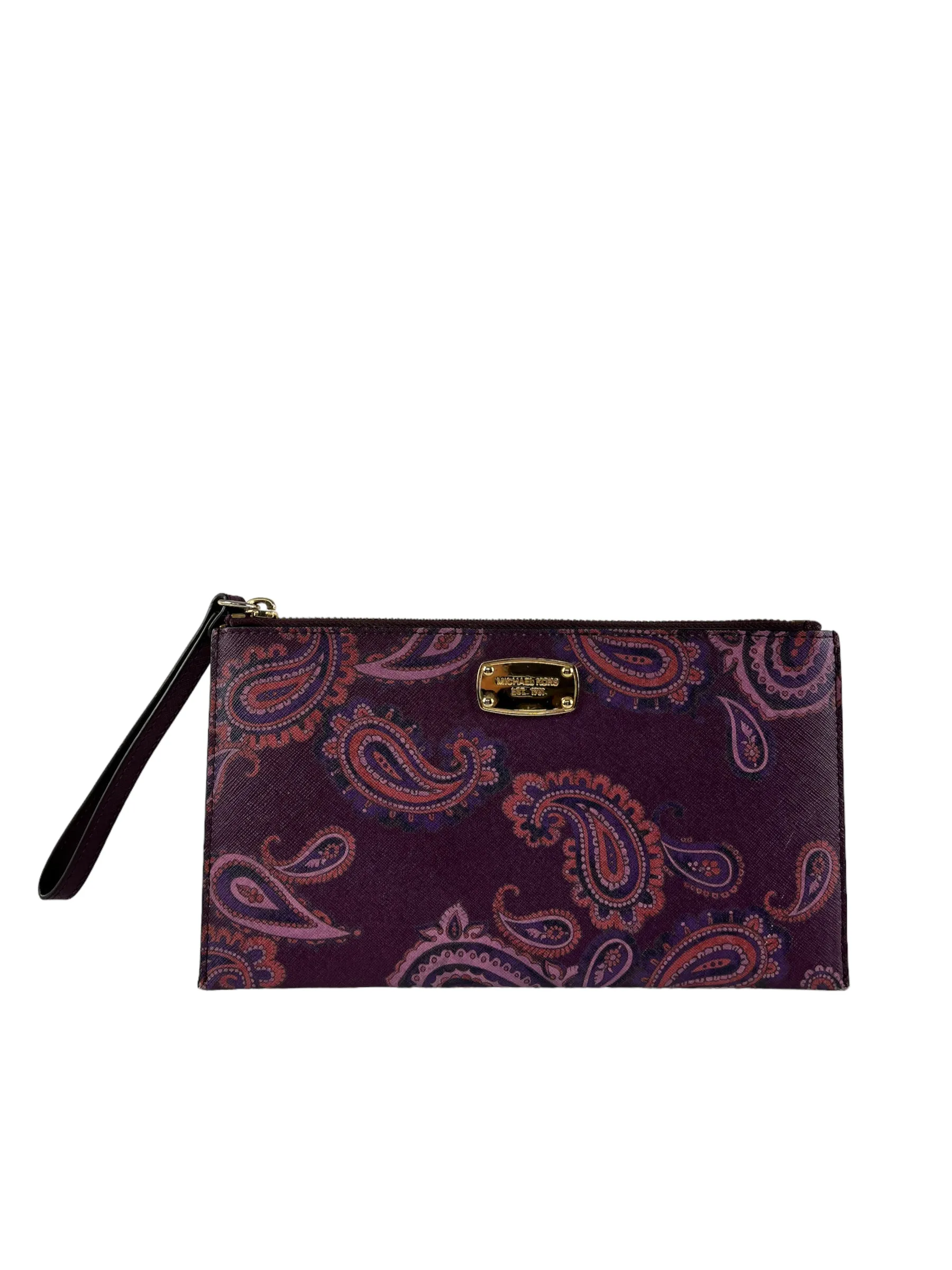 Michael Kors Purple Leather Clutch