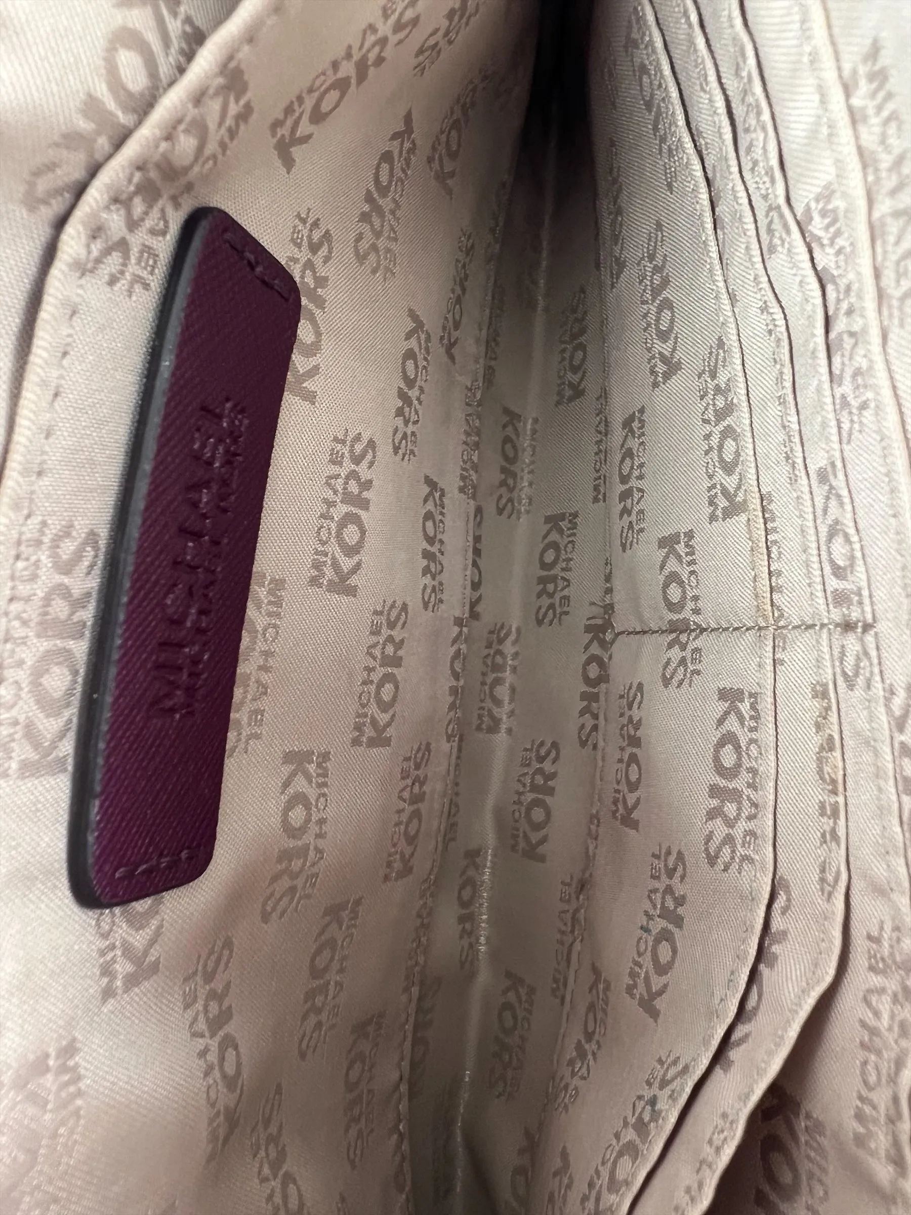 Michael Kors Purple Leather Clutch