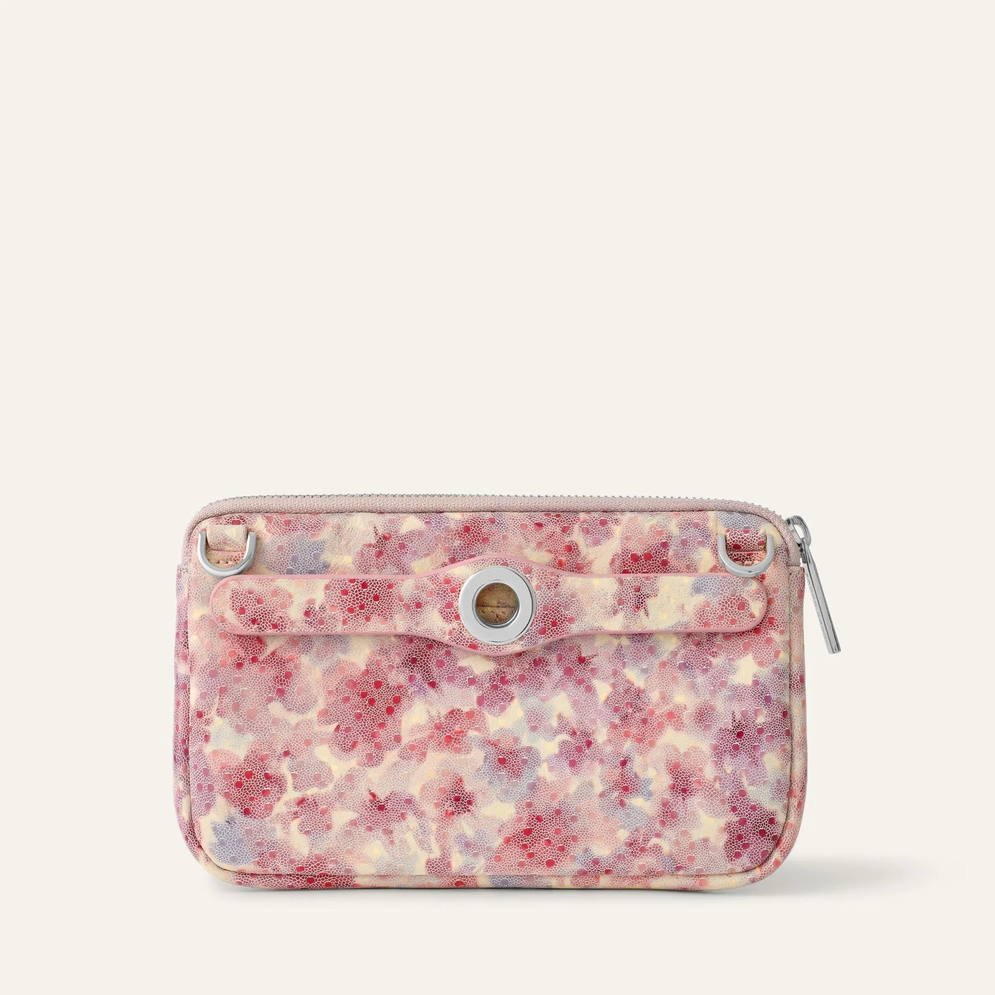 Millie Pouch | Cherry Blossom with Silver hardware
