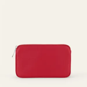 Millie Pouch | Pillarbox Red with Silver hardware