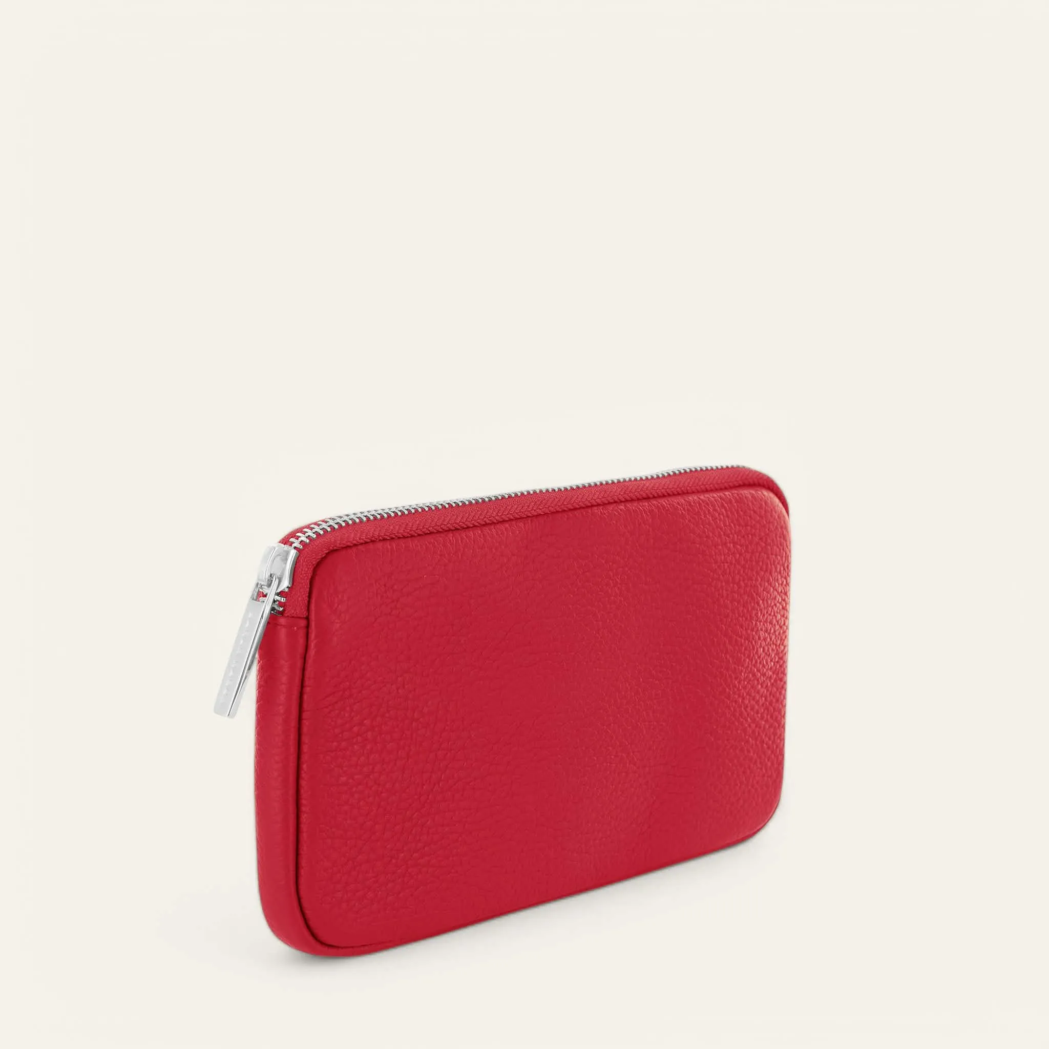 Millie Pouch | Pillarbox Red with Silver hardware