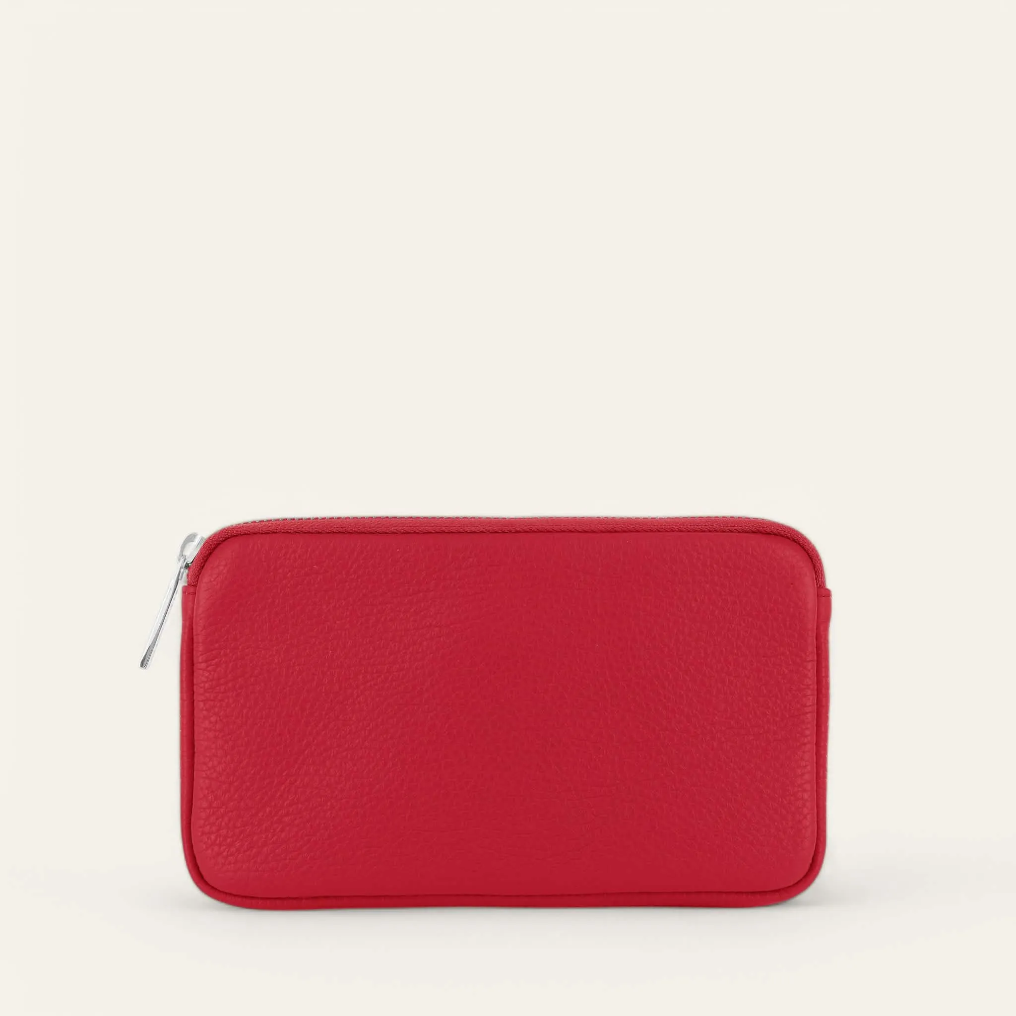 Millie Pouch | Pillarbox Red with Silver hardware