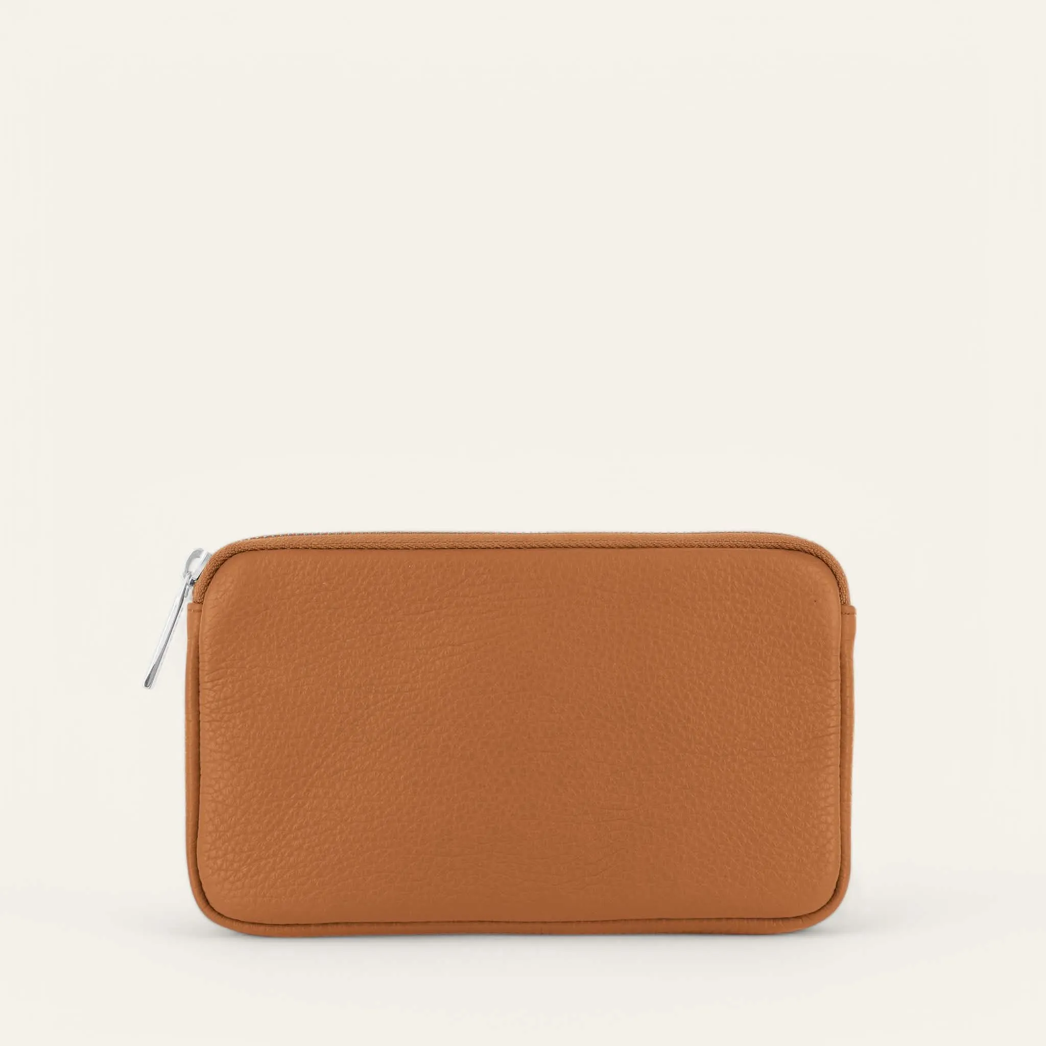 Millie Pouch | Tan with Silver hardware