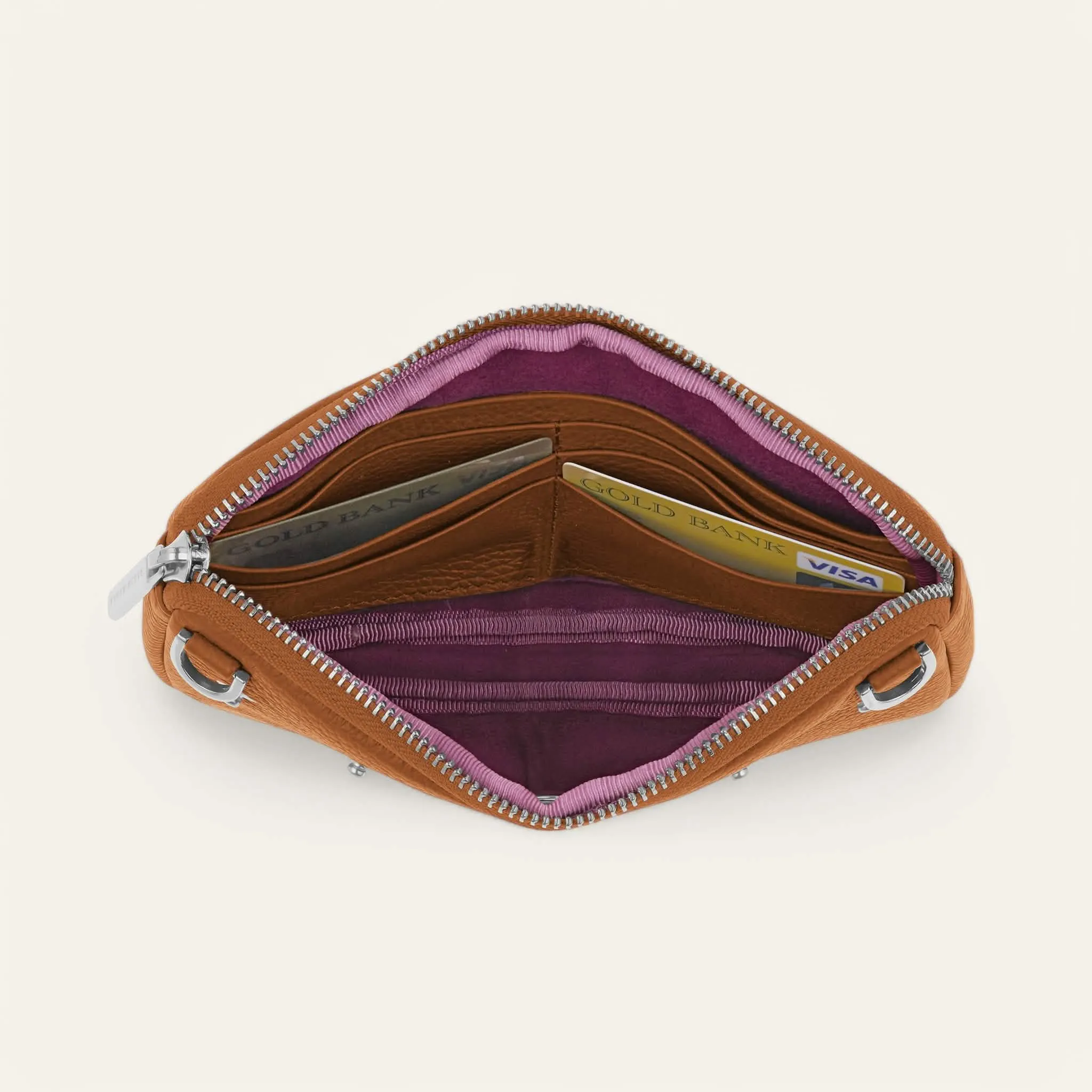 Millie Pouch | Tan with Silver hardware