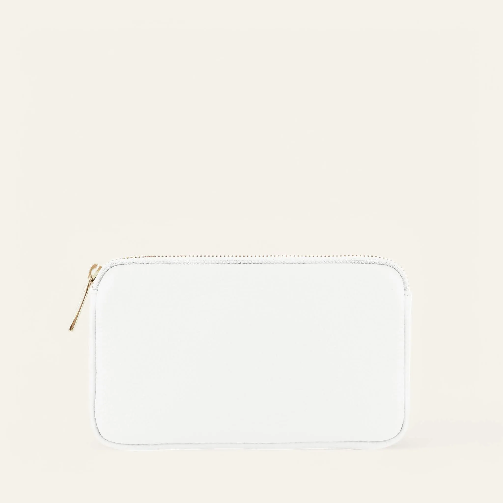 Millie Pouch | White with Gold hardware
