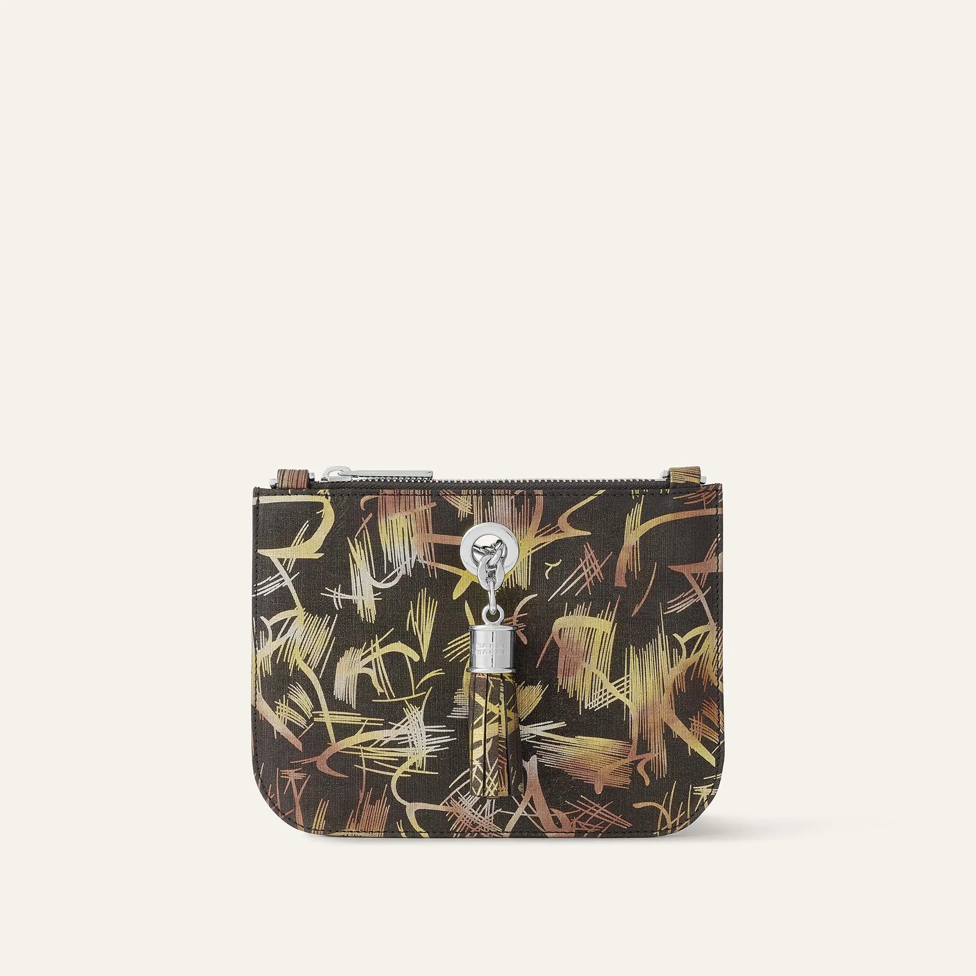 Mini D Tote | Japanese Gardens with Silver hardware