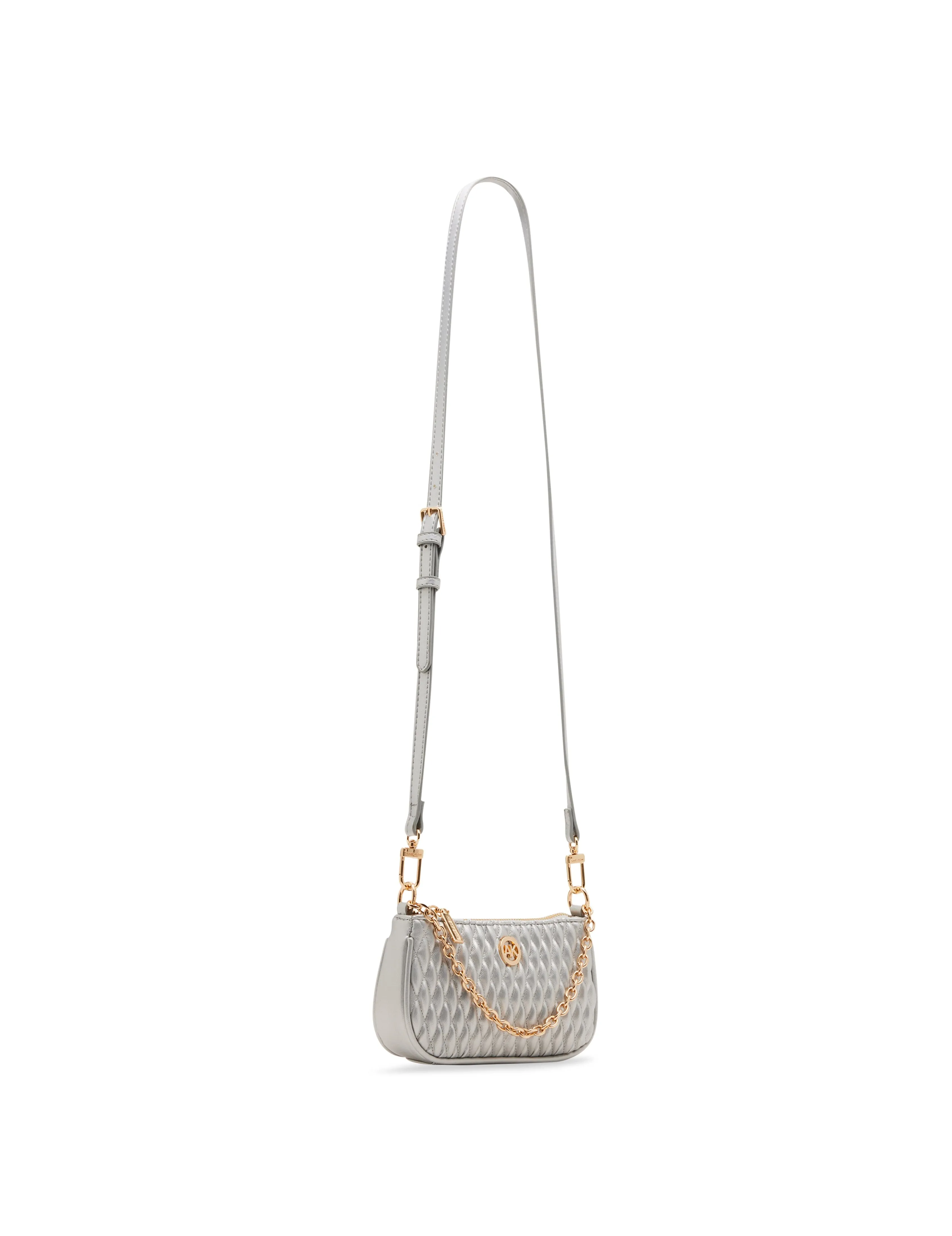 Mini Ruched Crossbody With Chain Swag