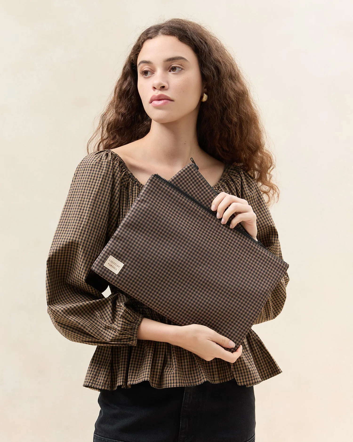 Murphy Brown/Black Check Pouch Set