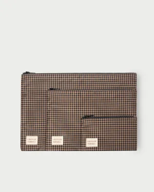 Murphy Brown/Black Check Pouch Set