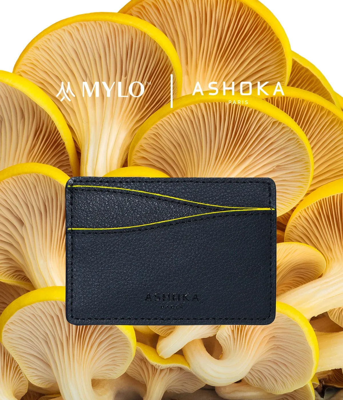 Mylo™️ Vegan Mushroom Leather Card Holder | Yellow