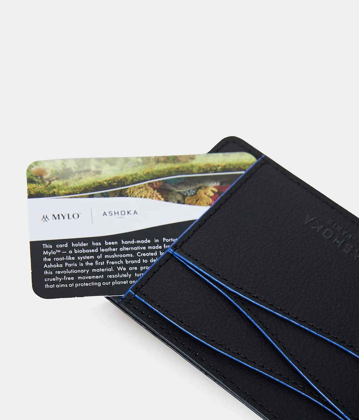 Mylo™️ Vegan Mushroom Leather Large Card Holder | Blue