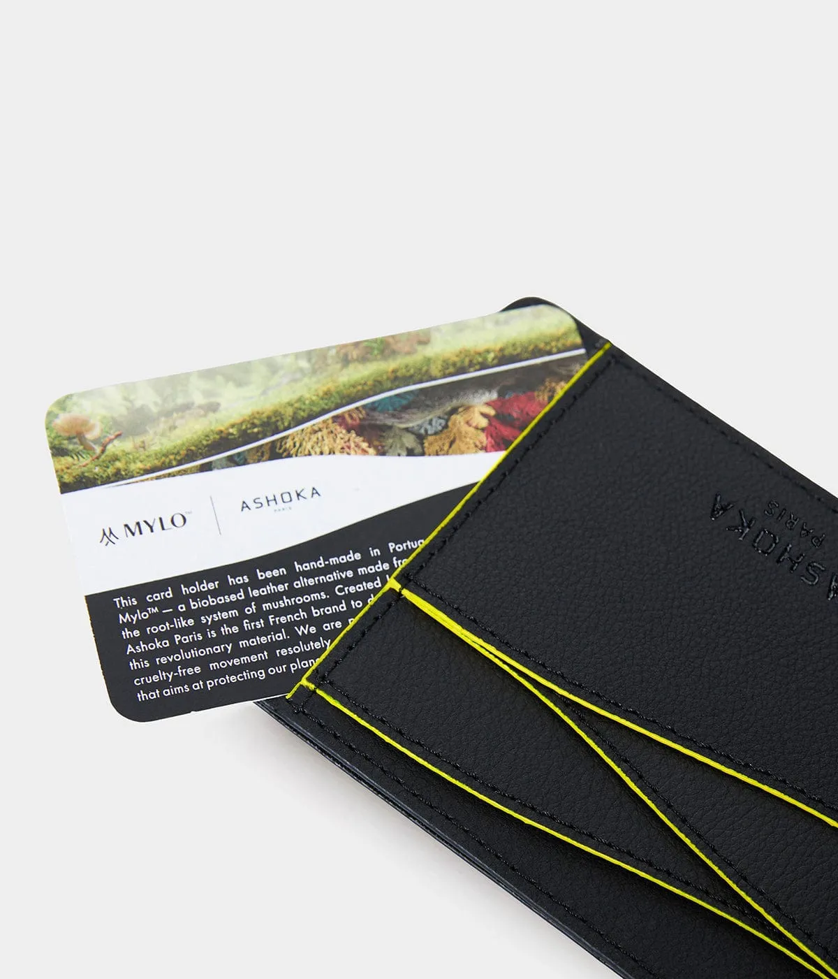 Mylo™️ Vegan Mushroom Leather Large Card Holder | Yellow