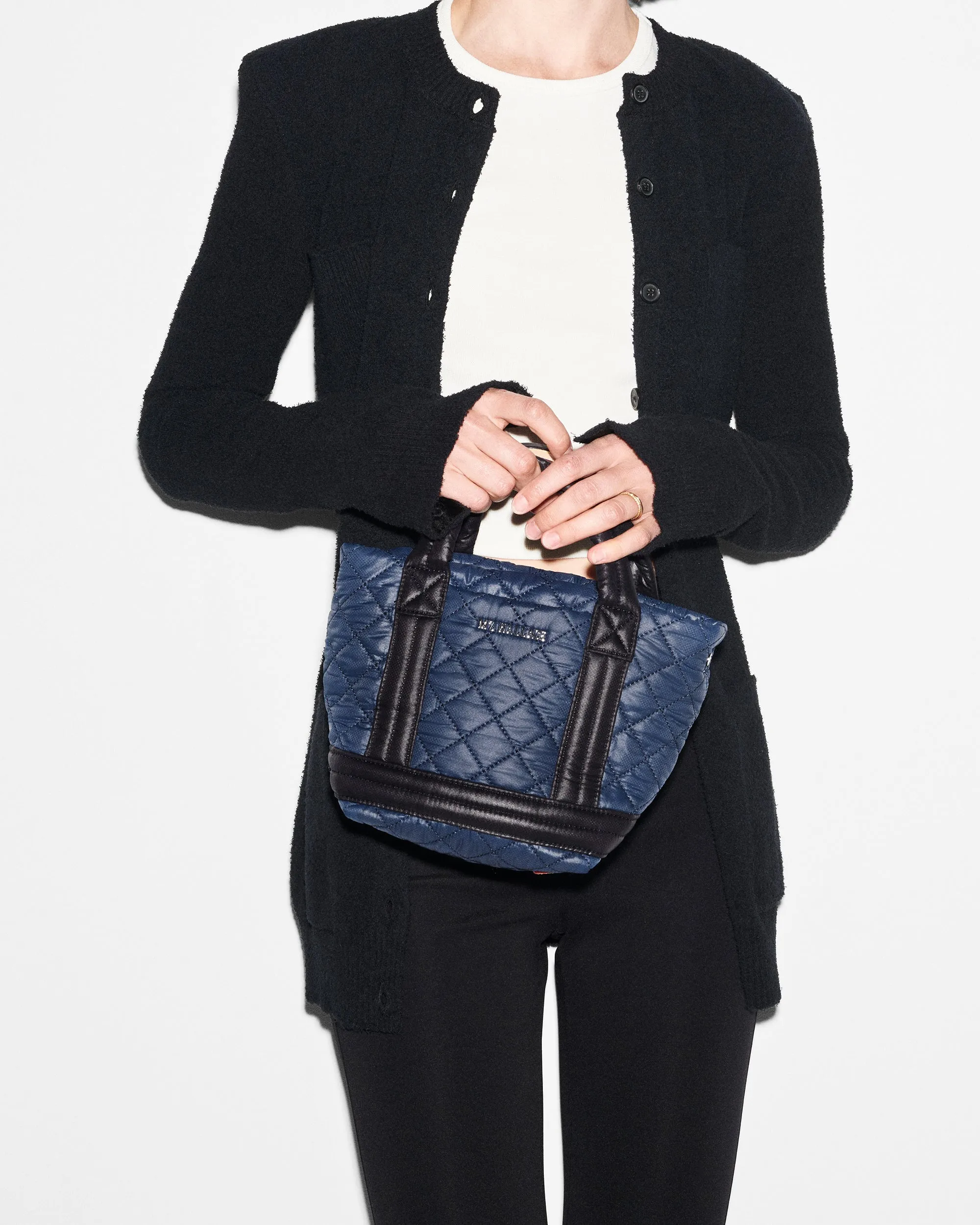 Navy & Black Mini Empire Tote
