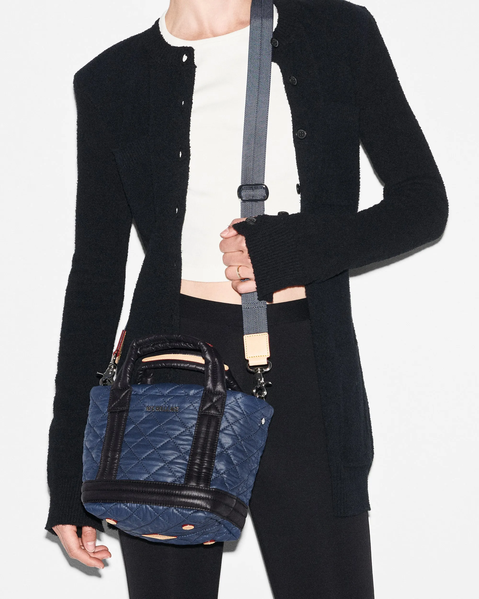 Navy & Black Mini Empire Tote