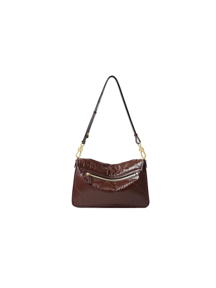 Note Large Leather Shoulder Bag