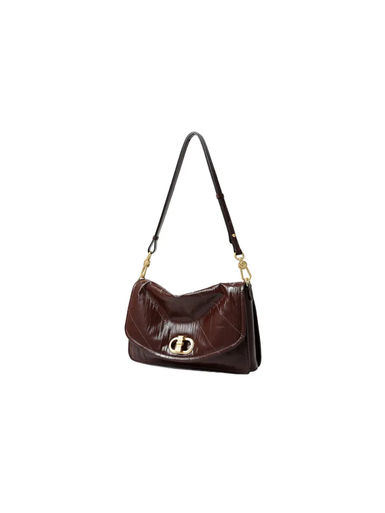 Note Large Leather Shoulder Bag
