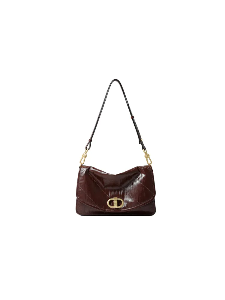 Note Large Leather Shoulder Bag