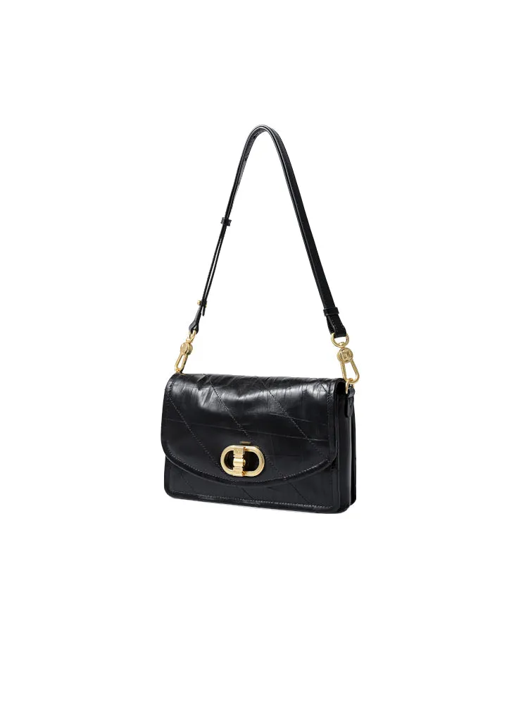 Note Large Leather Shoulder Bag