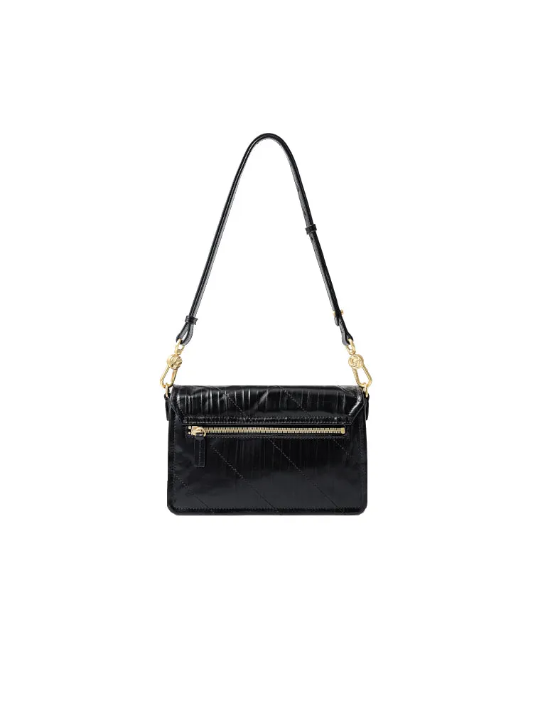 Note Large Leather Shoulder Bag