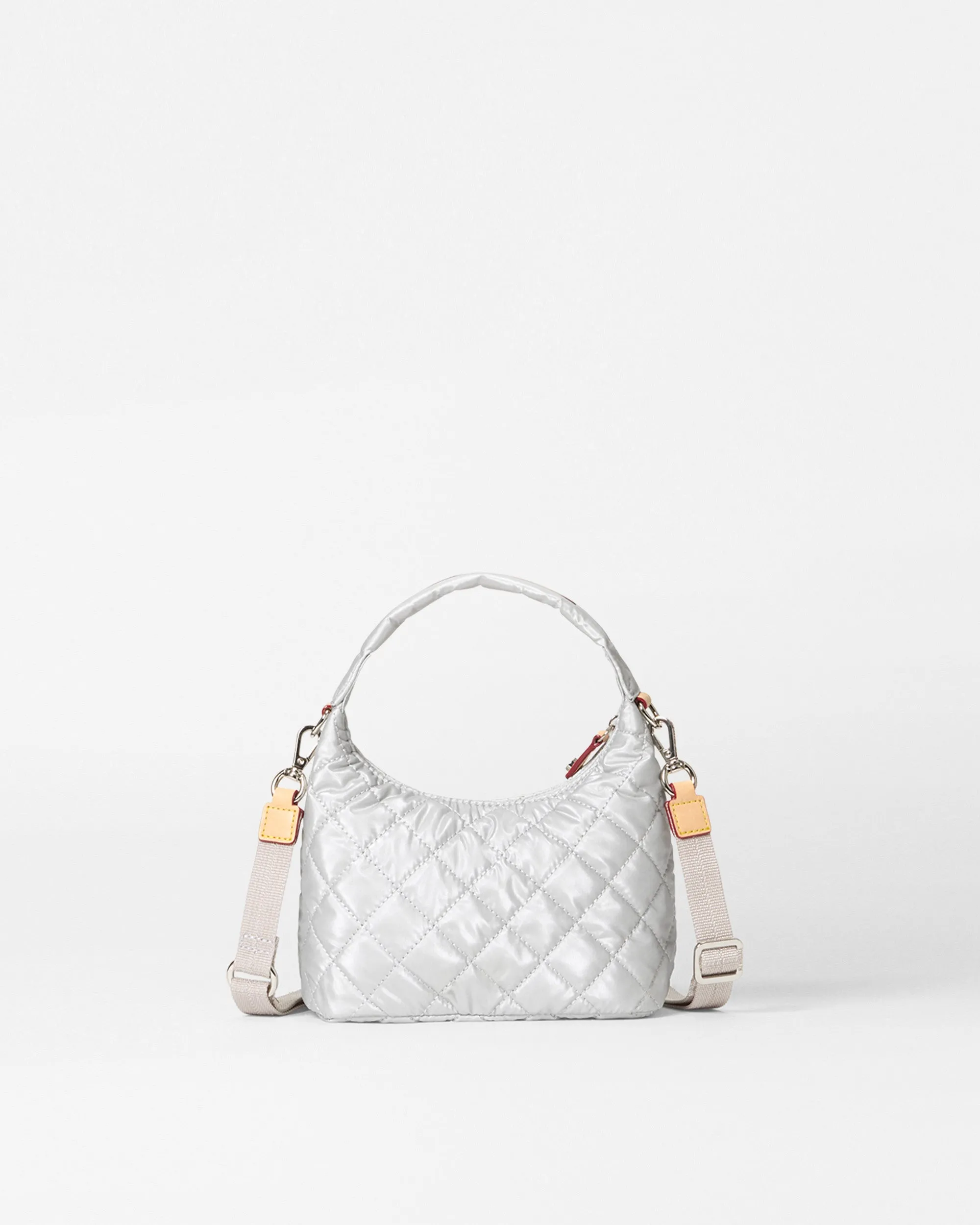 Oyster Metallic Mini Metro Hobo