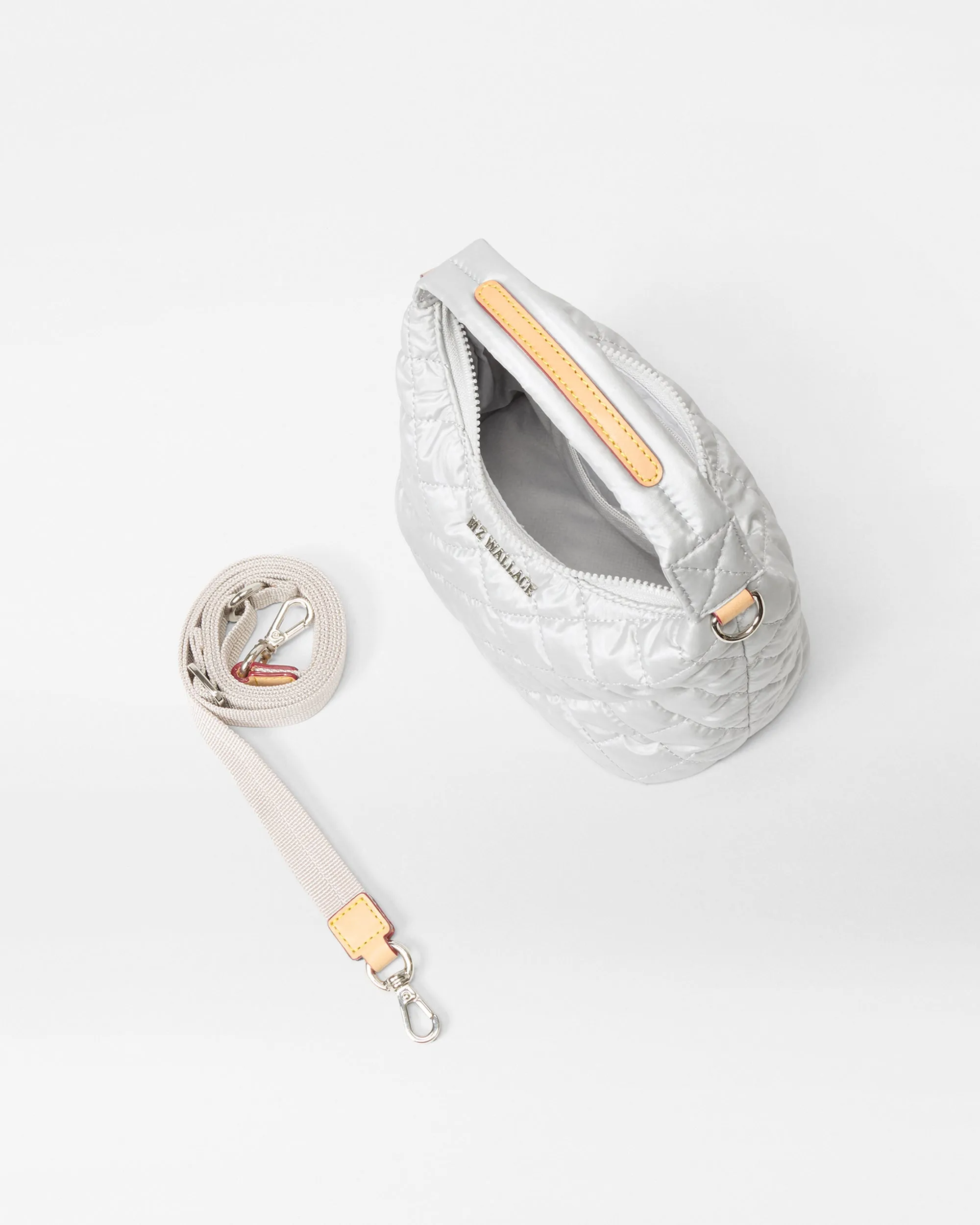 Oyster Metallic Mini Metro Hobo