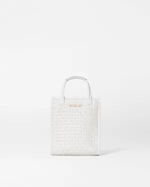Pearl Metallic Micro Woven Box Tote