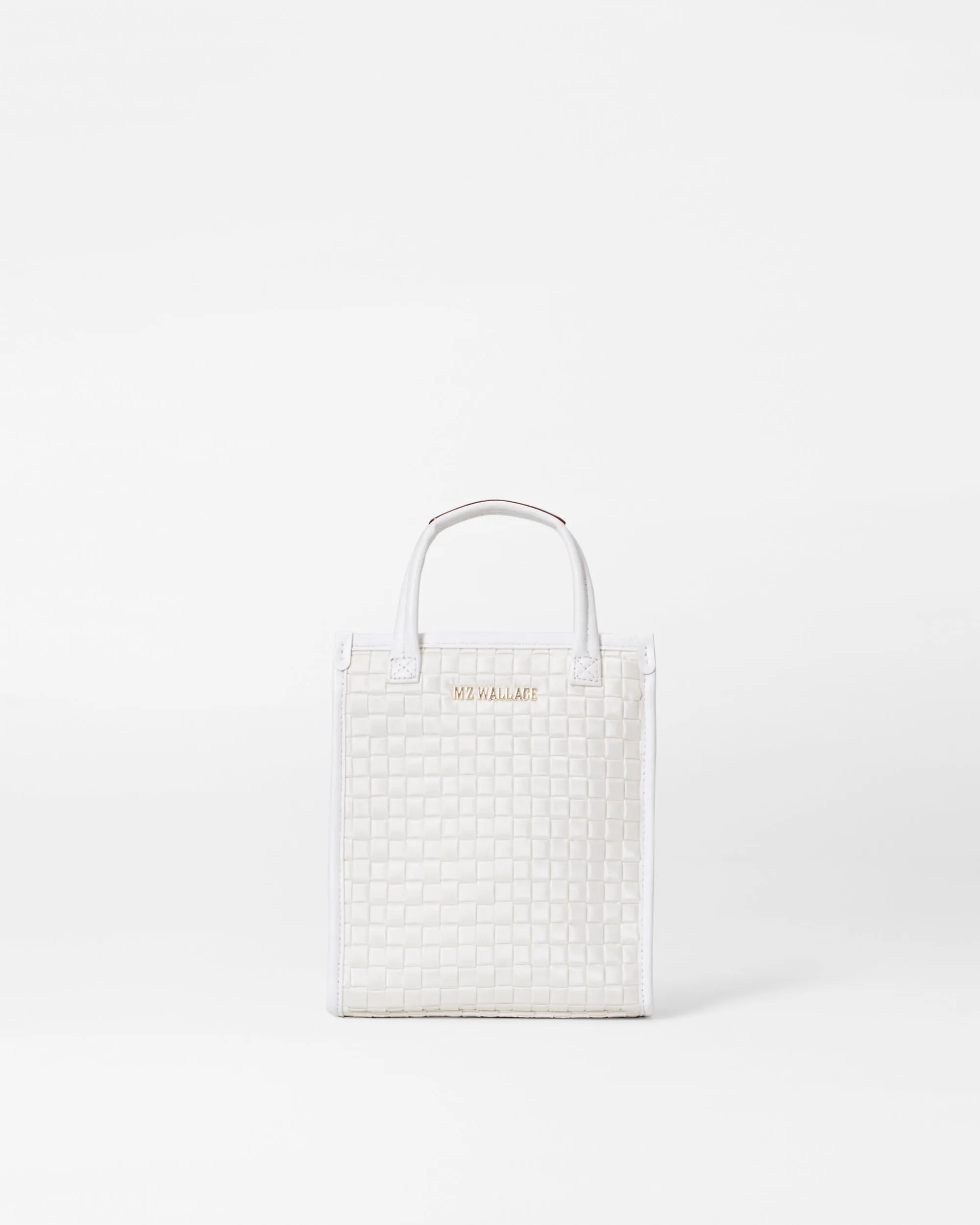 Pearl Metallic Micro Woven Box Tote