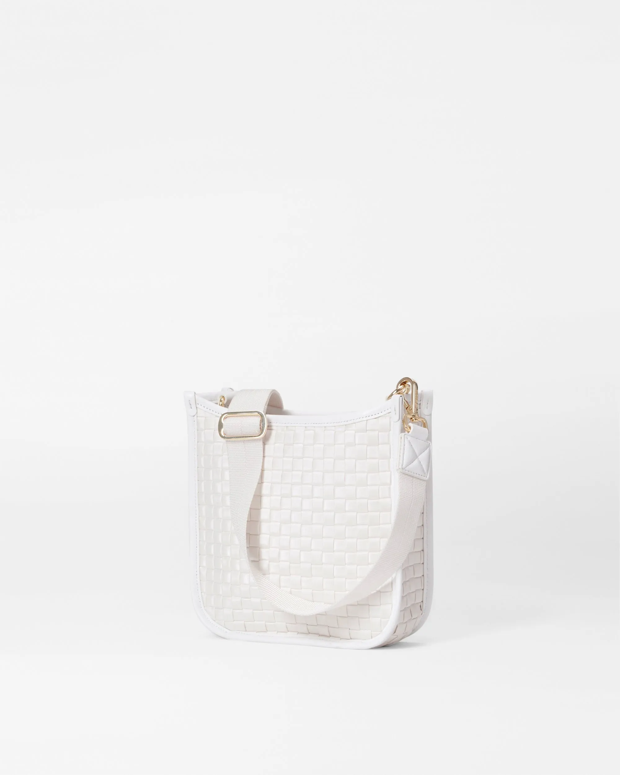 Pearl Metallic Small Woven Box Crossbody